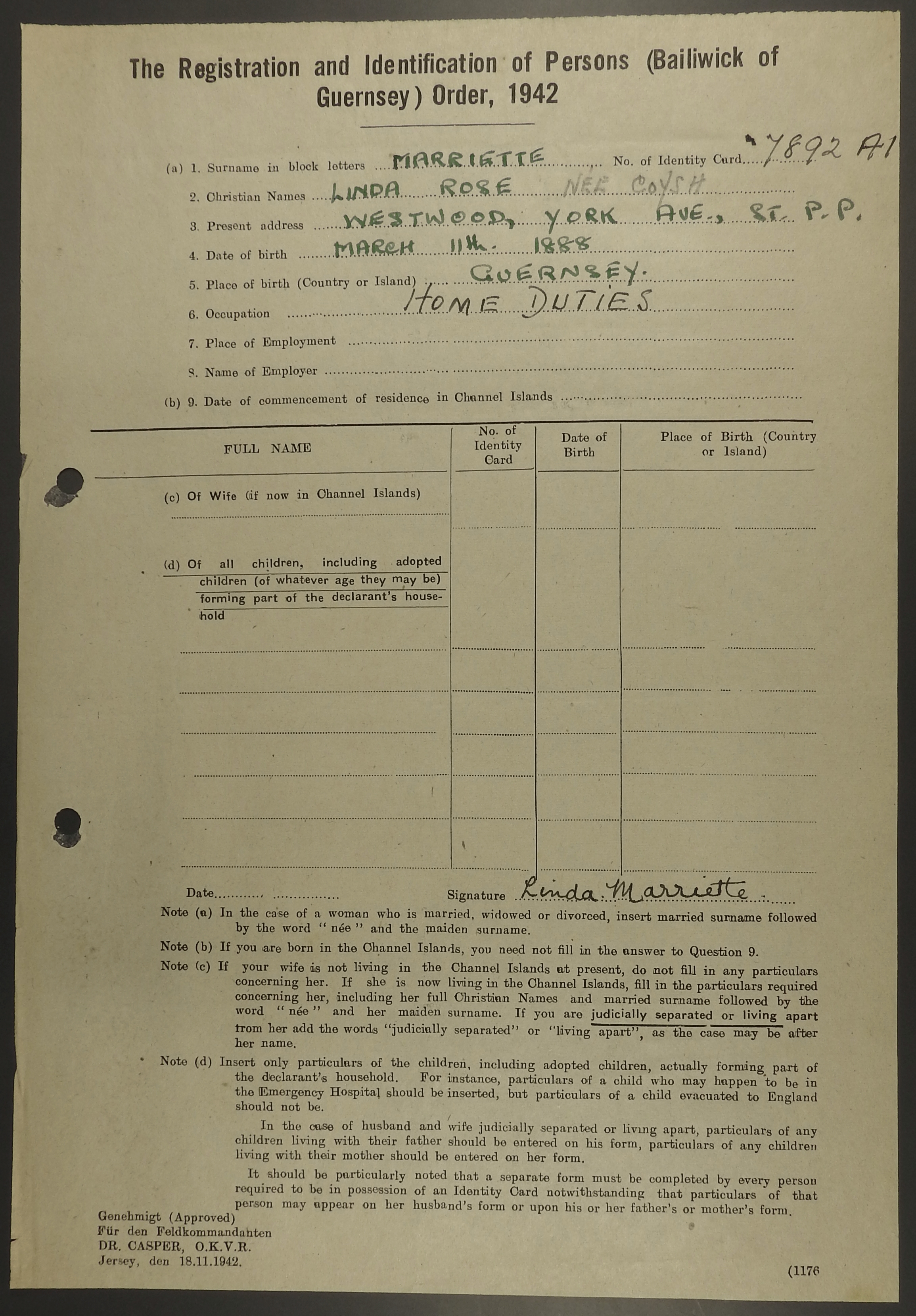 Marriette, Linda Rose 2 - Frank Falla Archive